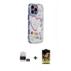 MARSİLYAN™- iPhone 14 Pro Max Kılıf Ahenk Modern Serisi - Siyah Buffer Cam Ekran Koruyucu + Bilvis Titan Kamera Lens - GS
