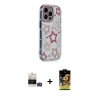 MARSİLYAN™- iPhone 14 Pro Max Kılıf Ahenk Modern Serisi - Siyah Buffer Cam Ekran Koruyucu + Bilvis Titan Kamera Lens - GS