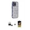 MARSİLYAN™- iPhone 14 Pro Max Kılıf Ahenk Modern Serisi - Siyah Buffer Cam Ekran Koruyucu + Bilvis Titan Kamera Lens - GD