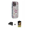 MARSİLYAN™- iPhone 14 Pro Max Kılıf Ahenk Modern Serisi - Siyah Buffer Cam Ekran Koruyucu + Raze Metal Kamera Lens - GS