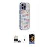 MARSİLYAN™- iPhone 14 Pro Max Kılıf Ahenk Modern Serisi - Siyah Buffer Hayalet Cam Ekran Koruyucu + Bilvis Titan Kamera Lens - GS