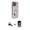 MARSİLYAN™- iPhone 14 Pro Max Kılıf Ahenk Modern Serisi - Siyah Buffer Hayalet Cam Ekran Koruyucu + Bilvis Titan Kamera Lens - GD