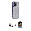 MARSİLYAN™- iPhone 14 Pro Max Kılıf Ahenk Modern Serisi - Siyah Buffer Hayalet Cam Ekran Koruyucu + Bilvis Titan Kamera Lens - GD