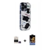 MARSİLYAN™- iPhone 14 Pro Max Kılıf Ahenk Modern Serisi - Siyah Buffer Hayalet Cam Ekran Koruyucu + Gümüş Bilvis Titan Kamera Lens