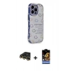 MARSİLYAN™- iPhone 14 Pro Max Kılıf Ahenk Modern Serisi - Siyah Buffer Hayalet Cam Ekran Koruyucu + Raze Metal Kamera Lens - GD