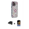 MARSİLYAN™- iPhone 14 Pro Max Kılıf Ahenk Modern Serisi - Siyah Buffer Hayalet Cam Ekran Koruyucu + Raze Metal Kamera Lens - GS