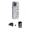 MARSİLYAN™- iPhone 14 Pro Max Kılıf Ahenk Modern Serisi - Siyah Buffer Hayalet Cam Ekran Koruyucu + Raze Metal Kamera Lens - GD