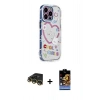 MARSİLYAN™- iPhone 14 Pro Max Kılıf Ahenk Modern Serisi - Siyah Buffer Hayalet Cam Ekran Koruyucu + Raze Metal Kamera Lens - GD