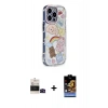 MARSİLYAN™- iPhone 14 Pro Max Kılıf Ahenk Modern Serisi - Siyah Buffer Hayalet Cam Ekran Koruyucu + Bilvis Titan Kamera Lens - SH