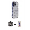 MARSİLYAN™- iPhone 14 Pro Max Kılıf Ahenk Modern Serisi - Siyah Joko 5D Cam + PVD Metal Kamera Lens - TU