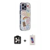 MARSİLYAN™- iPhone 14 Pro Max Kılıf Ahenk Modern Serisi - Siyah Joko 5D Cam + PVD Metal Kamera Lens - TU