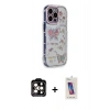 MARSİLYAN™- iPhone 14 Pro Max Kılıf Ahenk Modern Serisi - Siyah Joko 5D Cam + PVD Metal Kamera Lens - TU