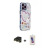 MARSİLYAN™- iPhone 14 Pro Max Kılıf Ahenk Modern Serisi - Siyah Joko 5D Cam + Raze Metal Kamera Lens - GD