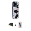MARSİLYAN™- iPhone 14 Pro Max Kılıf Ahenk Modern Serisi - Siyah Joko 5D Cam + Raze Metal Kamera Lens - GD