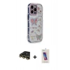 MARSİLYAN™- iPhone 14 Pro Max Kılıf Ahenk Modern Serisi - Siyah Joko 5D Cam + Raze Metal Kamera Lens - GD