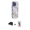 MARSİLYAN™- iPhone 14 Pro Max Kılıf Ahenk Modern Serisi - Siyah Joko 5D Cam + Raze Metal Kamera Lens - GS