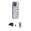 MARSİLYAN™- iPhone 14 Pro Max Kılıf Ahenk Modern Serisi - Siyah Joko 5D Cam + Raze Metal Kamera Lens - GS