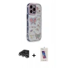 MARSİLYAN™- iPhone 14 Pro Max Kılıf Ahenk Modern Serisi - Siyah Joko 5D Cam + Raze Metal Kamera Lens - GS