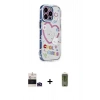 MARSİLYAN™- iPhone 14 Pro Max Kılıf Ahenk Modern Serisi - Siyah Joko Magic 5D Hayalet Cam + Derin Mor Bilvis Titan Kamera Lens