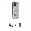 MARSİLYAN™- iPhone 14 Pro Max Kılıf Ahenk Modern Serisi - Siyah Joko Magic 5D Hayalet Cam + Derin Mor Bilvis Titan Kamera Lens