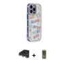 MARSİLYAN™- iPhone 14 Pro Max Kılıf Ahenk Modern Serisi - Siyah Joko Magic 5D Hayalet Cam + Raze Metal Kamera Lens - GS