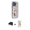 MARSİLYAN™- iPhone 14 Pro Max Kılıf Ahenk Modern Serisi - Siyah Mat Seramik Nano Ekran Koruyucu + Raze Metal Kamera Lens - GS