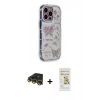 MARSİLYAN™- iPhone 14 Pro Max Kılıf Ahenk Modern Serisi - Siyah Mat Seramik Nano Ekran Koruyucu + Raze Metal Kamera Lens - GD