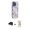 MARSİLYAN™- iPhone 14 Pro Max Kılıf Ahenk Modern Serisi - Siyah Mat Seramik Nano Ekran Koruyucu + Raze Metal Kamera Lens - GD
