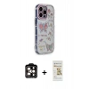 MARSİLYAN™- iPhone 14 Pro Max Kılıf Ahenk Modern Serisi - Siyah Mat Seramik Nano Ekran Koruyucu + PVD Metal Kamera Lens - TU