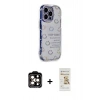 MARSİLYAN™- iPhone 14 Pro Max Kılıf Ahenk Modern Serisi - Siyah Mat Seramik Nano Ekran Koruyucu + PVD Metal Kamera Lens - TU