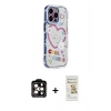 MARSİLYAN™- iPhone 14 Pro Max Kılıf Ahenk Modern Serisi - Siyah Mat Seramik Nano Ekran Koruyucu + PVD Metal Kamera Lens - TU