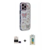 MARSİLYAN™- iPhone 14 Pro Max Kılıf Ahenk Modern Serisi - Siyah Polymer Nano Ekran Koruyucu + Bilvis Titan Kamera Lens - SH
