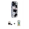 MARSİLYAN™- iPhone 14 Pro Max Kılıf Ahenk Modern Serisi - Siyah Polymer Nano Ekran Koruyucu + Bilvis Titan Kamera Lens - SH