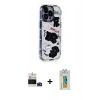MARSİLYAN™- iPhone 14 Pro Max Kılıf Ahenk Modern Serisi - Siyah Polymer Nano Ekran Koruyucu + Bilvis Titan Kamera Lens - DNMR