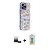 MARSİLYAN™- iPhone 14 Pro Max Kılıf Ahenk Modern Serisi - Siyah Polymer Nano Ekran Koruyucu + Bilvis Titan Kamera Lens - DNMR