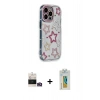 MARSİLYAN™- iPhone 14 Pro Max Kılıf Ahenk Modern Serisi - Siyah Polymer Nano Ekran Koruyucu + Bilvis Titan Kamera Lens - GD