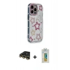 MARSİLYAN™- iPhone 14 Pro Max Kılıf Ahenk Modern Serisi - Siyah Polymer Nano Ekran Koruyucu + Raze Metal Kamera Lens - GD