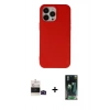 MARSİLYAN™- iPhone 14 Pro Max Kılıf Ahenk Serisi - Şeffaf 360 Full Body Arka Koruyucu + Bilvis Titan Kamera Lens - SH