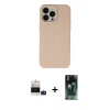MARSİLYAN™- iPhone 14 Pro Max Kılıf Ahenk Serisi - Şeffaf 360 Full Body Arka Koruyucu + Bilvis Titan Kamera Lens - DNMR