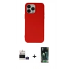 MARSİLYAN™- iPhone 14 Pro Max Kılıf Ahenk Serisi - Şeffaf 360 Full Body Arka Koruyucu + Bilvis Titan Kamera Lens - DNMR
