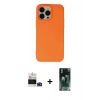 MARSİLYAN™- iPhone 14 Pro Max Kılıf Ahenk Serisi - Şeffaf 360 Full Body Arka Koruyucu + Bilvis Titan Kamera Lens - DNMR