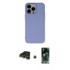 MARSİLYAN™- iPhone 14 Pro Max Kılıf Ahenk Serisi - Şeffaf 360 Full Body Arka Koruyucu + Raze Metal Kamera Lens - GD
