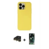MARSİLYAN™- iPhone 14 Pro Max Kılıf Ahenk Serisi - Şeffaf 360 Full Body Arka Koruyucu + Raze Metal Kamera Lens - GD