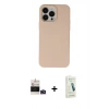 MARSİLYAN™- iPhone 14 Pro Max Kılıf Ahenk Serisi - Şeffaf Pasifik Cam Ekran Koruyucu + Bilvis Titan Kamera Lens - DNMR