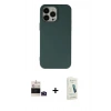MARSİLYAN™- iPhone 14 Pro Max Kılıf Ahenk Serisi - Şeffaf Pasifik Cam Ekran Koruyucu + Bilvis Titan Kamera Lens - DNMR