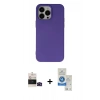 MARSİLYAN™- iPhone 14 Pro Max Kılıf Ahenk Serisi - Şeffaf Royal Nano Ekran Koruyucu + Bilvis Titan Kamera Lens - SH