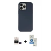 MARSİLYAN™- iPhone 14 Pro Max Kılıf Ahenk Serisi - Şeffaf Royal Nano Ekran Koruyucu + Bilvis Titan Kamera Lens - SH