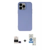 MARSİLYAN™- iPhone 14 Pro Max Kılıf Ahenk Serisi - Şeffaf Royal Nano Ekran Koruyucu + Bilvis Titan Kamera Lens - SH