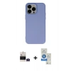 MARSİLYAN™- iPhone 14 Pro Max Kılıf Ahenk Serisi - Şeffaf Royal Nano Ekran Koruyucu + Bilvis Titan Kamera Lens - DNMR