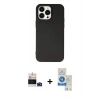 MARSİLYAN™- iPhone 14 Pro Max Kılıf Ahenk Serisi - Şeffaf Royal Nano Ekran Koruyucu + Bilvis Titan Kamera Lens - DNMR
